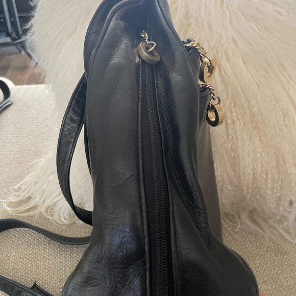 Perlina black leather backpack - Picture 3 of 7